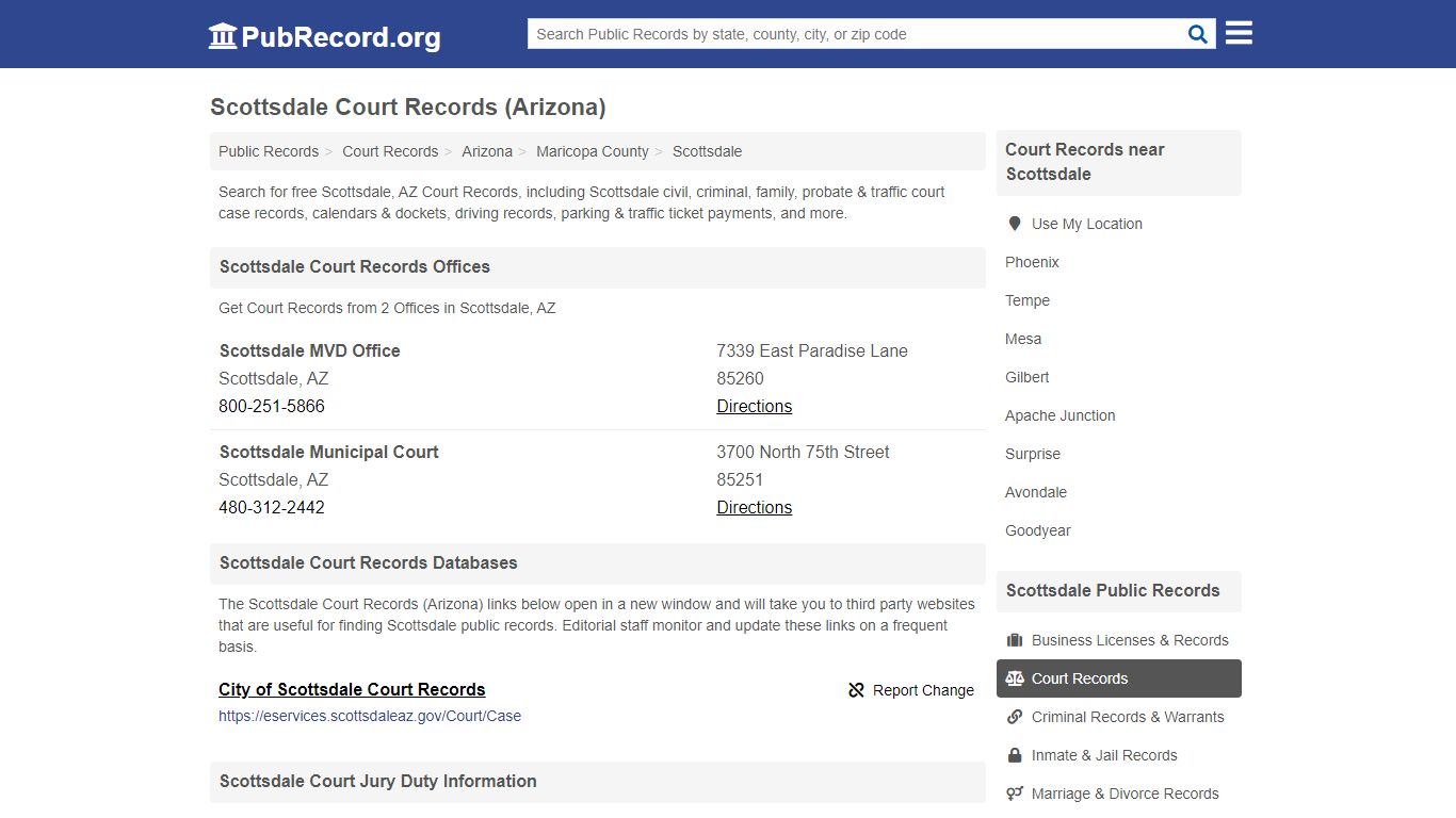 Free Scottsdale Court Records (Arizona Court Records) - PubRecord.org